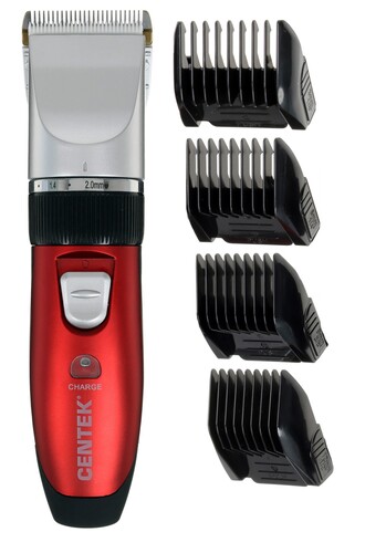 Купить Машинка для стрижки Centek CT-2118 красный/серебристый, черный в интернет-магазине DNS. Характеристики, цена Centek CT-2118 | 1104436.