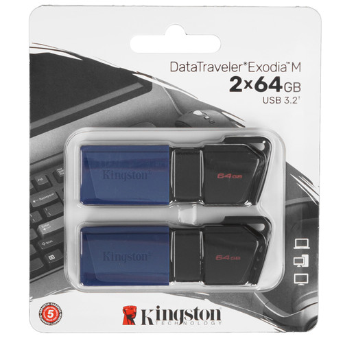 Купить Память USB Flash 64 ГБ Kingston DataTraveler Exodia М [DTXM/64GB-2P] в интернет-магазине DNS. Характеристики, цена Kingston DataTraveler Exodia М | 5459375.