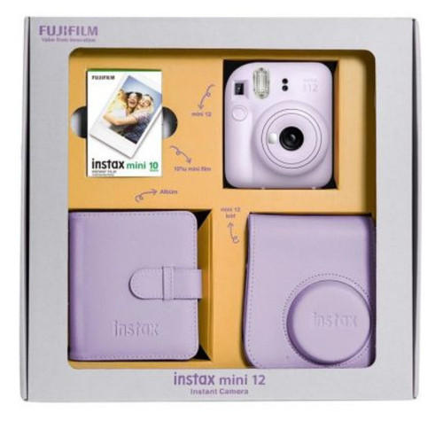 Купить Набор Fujifilm Instax mini 12 Bundle Box (камера+чехол+картриджи Mini 10 шт.) в интернет-магазине DNS. Характеристики, цена Fujifilm Instax mini 12 Bundle Box | 9049643.
