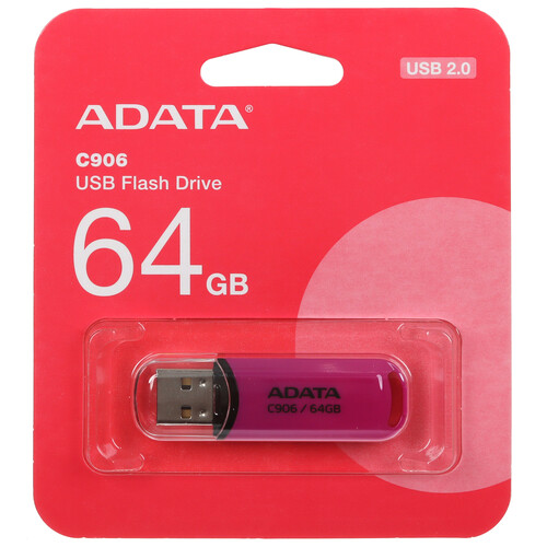Купить Память USB Flash 64 ГБ ADATA C906 [AC906-64G-RPP] в интернет-магазине DNS. Характеристики, цена ADATA C906 | 5450108.