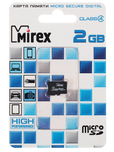 Купить Карта памяти Mirex microSD 2 ГБ [13612-MCROSD02] в интернет-магазине DNS. Характеристики, цена  | 1085666.