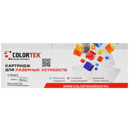 Купить Картридж лазерный Colortek TN-241C голубой в интернет-магазине DNS. Характеристики, цена Colortek TN-241C | 5367147.