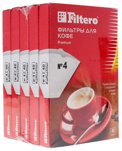 Купить Одноразовые фильтры Filtero Premium №4 белый в интернет-магазине DNS. Характеристики, цена Filtero Premium | 1105235.