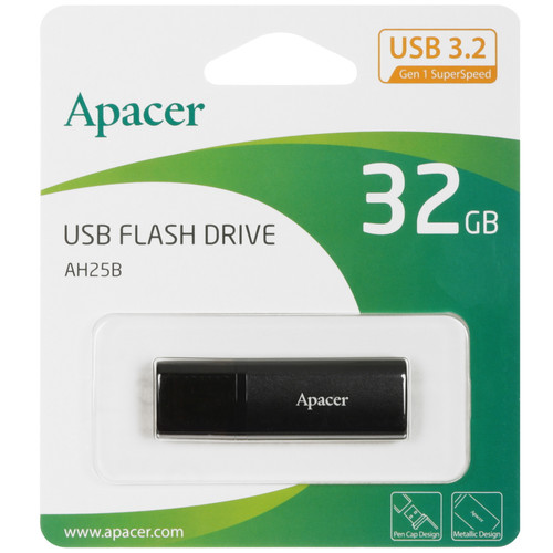 Купить Память USB Flash 32 ГБ Apacer AH25B [AP32GAH25BB-1] в интернет-магазине DNS. Характеристики, цена Apacer AH25B | 5456205.
