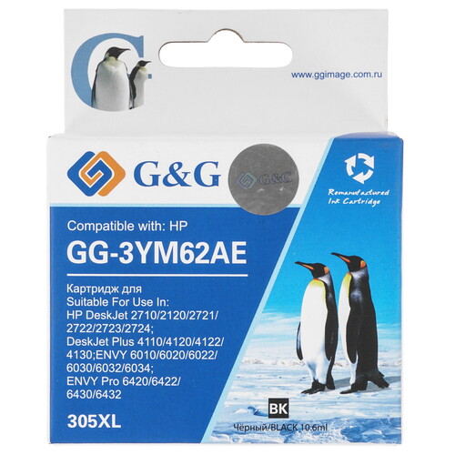 Купить Картридж G&G GG-3YM62AE 305XL черный в интернет-магазине DNS. Характеристики, цена G&G GG-3YM62AE 305XL | 9020577.
