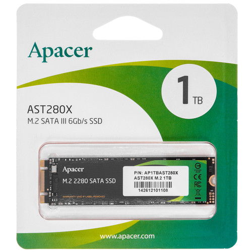 Купить 1000 ГБ M.2 NVMe накопитель Apacer AST280X [AP1TBAST280X-1] в интернет-магазине DNS. Характеристики, цена Apacer AST280X | 5679973.
