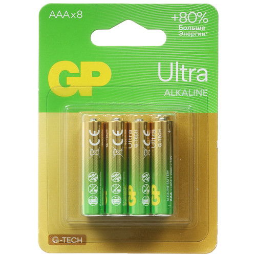 Купить Батарейка GP Ultra AAA (LR03/FR03) в интернет-магазине DNS. Характеристики, цена GP Ultra | 5629969.