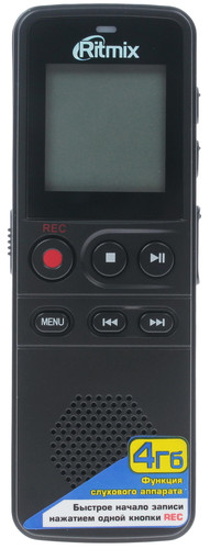 Купить Цифровой диктофон Ritmix RR-810 4Gb чёрный [mp3-плеер, запись до 80ч, петличный микрофон в комплекте] в интернет-магазине DNS. Характеристики, цена  | 1048535.