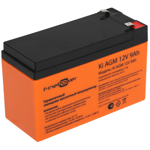 Купить Аккумуляторная батарея для ИБП FinePower Ki AGM 12V 9Ah в интернет-магазине DNS. Характеристики, цена FinePower Ki AGM 12V 9Ah | 5494376.