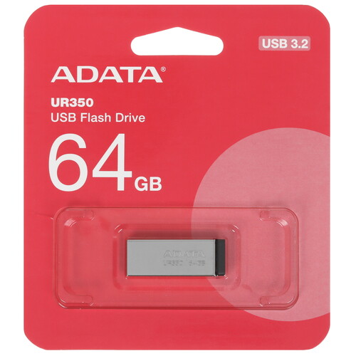 Купить Память USB Flash 64 ГБ Adata UR350 [UR350-64G-RSR/BK] в интернет-магазине DNS. Характеристики, цена Adata UR350 | 5444797.