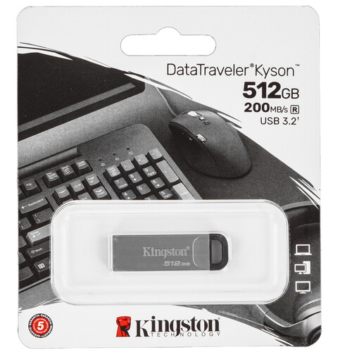 Купить Память USB Flash 512 ГБ Kingston DataTraveler Kyson [DTKN/512GB] в интернет-магазине DNS. Характеристики, цена Kingston DataTraveler Kyson | 5447512.