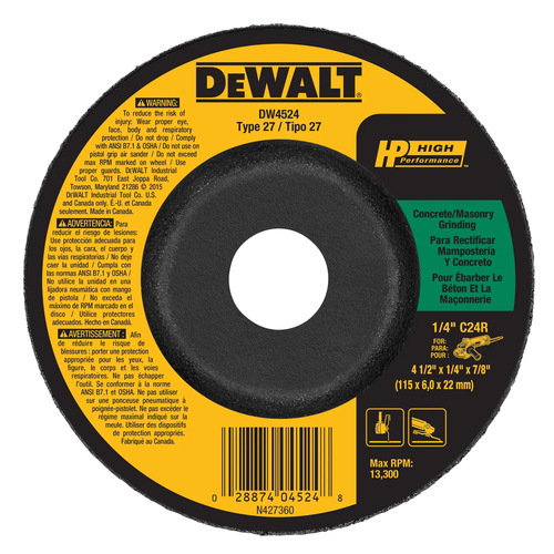 Купить Диск обдирочный DeWalt DW4524 в интернет-магазине DNS. Характеристики, цена DeWalt DW4524 | 5940041.