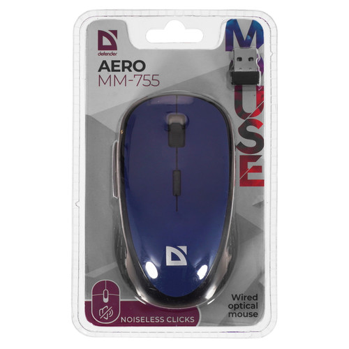 Купить Мышь беспроводная Defender Aero MM-755 6D [52755] синий в интернет-магазине DNS. Характеристики, цена Defender Aero MM-755 6D | 5362365.