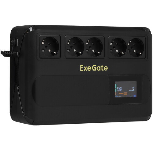 Купить ИБП ExeGate NEO Smart BU-600.LCD.AVR.5SH в интернет-магазине DNS. Характеристики, цена ExeGate NEO Smart BU-600.LCD.AVR.5SH | 9104406.