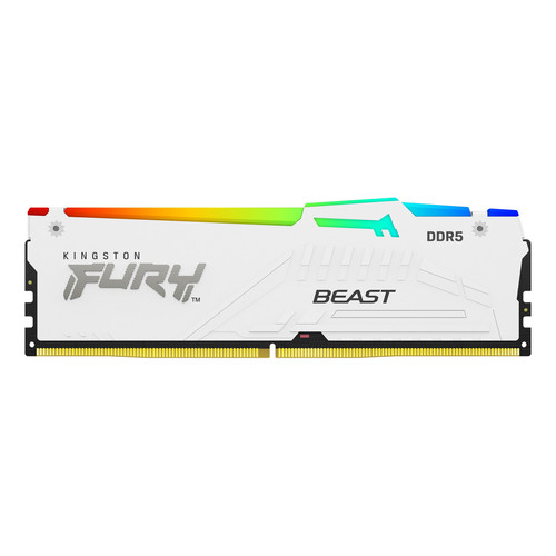 Купить Оперативная память Kingston Fury Beast AMD RGB White [KF556C36BWEA-32] 32 ГБ в интернет-магазине DNS. Характеристики, цена Kingston Fury Beast AMD RGB White | 5406691.