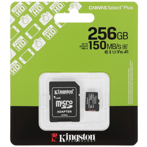 Купить Карта памяти Kingston microSDXC 256 ГБ [SDCS3/256GB] в интернет-магазине DNS. Характеристики, цена  | 5634459.