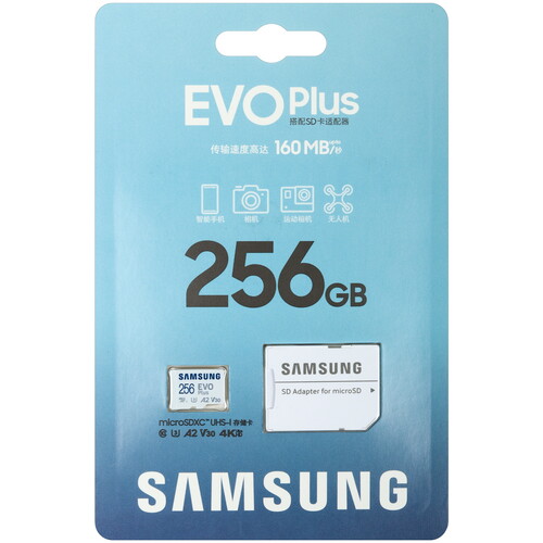 Купить Карта памяти Samsung EVO Plus microSDXC 256 ГБ [MB-MC256SA/CN] в интернет-магазине DNS. Характеристики, цена  | 5466888.