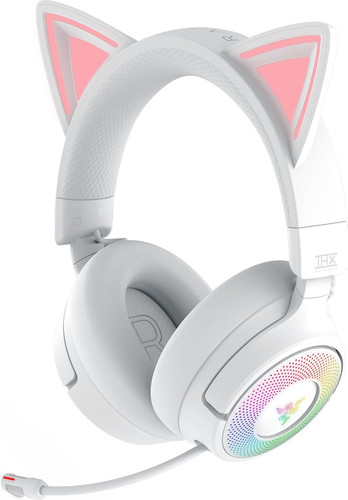 Купить Беспроводные/проводные наушники Razer Kraken Kitty V3 Pro  белый 2025 в интернет-магазине DNS. Характеристики, цена Razer Kraken Kitty V3 Pro | 5636718.