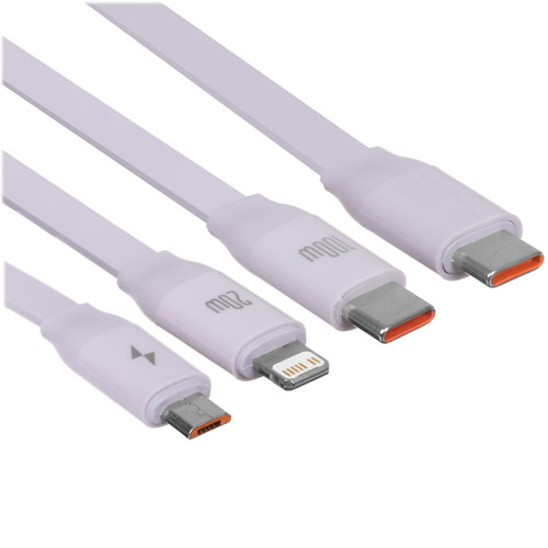 Купить Кабель Baseus Lightning 8-pin, micro USB-B, USB Type-C - USB Type-A фиолетовый 1.1 м в интернет-магазине DNS. Характеристики, цена Baseus Bright Mirror II | 5627815.