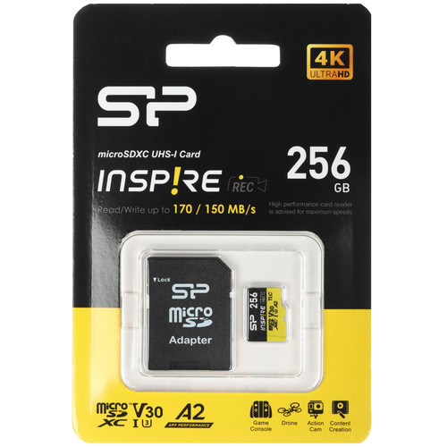 Купить Карта памяти Silicon Power Inspire microSDXC 256 ГБ [SP256GBSTXLA2V1NSP] в интернет-магазине DNS. Характеристики, цена  | 5640187.