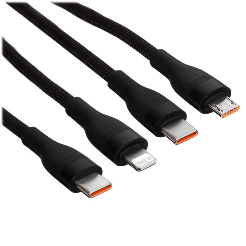 Купить Кабель Baseus Lightning 8-pin, micro USB-B, USB Type-C - USB Type-C черный 1.5 м в интернет-магазине DNS. Характеристики, цена Baseus Flash II | 9167181.