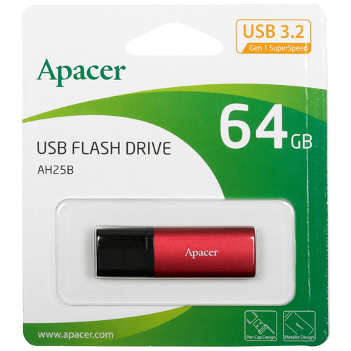 Купить Память USB Flash 64 ГБ Apacer AH25B [AP64GAH25BR-1] в интернет-магазине DNS. Характеристики, цена Apacer AH25B | 5456203.