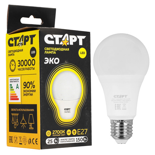 Купить Лампа светодиодная СТАРТ LEDGLSE27 25W 30 WS в интернет-магазине DNS. Характеристики, цена СТАРТ LEDGLSE27 25W 30 WS | 9180313.