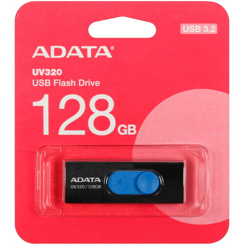 Купить Память USB Flash 128 ГБ A-Data UV320 [AUV320-128G-RBKBL] в интернет-магазине DNS. Характеристики, цена A-Data UV320 | 5450276.