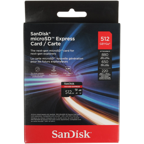 Купить Карта памяти Sandisk Express microSD Express 512 ГБ [SDSQXFN-512G-GN4NN] в интернет-магазине DNS. Характеристики, цена  | 5663843.