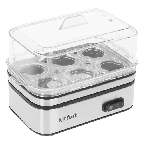 Купить Яйцеварка Kitfort КТ-6957 серебристый в интернет-магазине DNS. Характеристики, цена Kitfort КТ-6957 | 9272042.