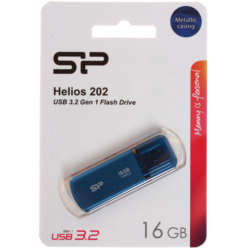 Купить Память USB Flash Silicon Power Helios 202 [3.2 Gen1, 16 Gb, металл, синий] в интернет-магазине DNS. Характеристики, цена Silicon Power Helios 202 | 1632248.