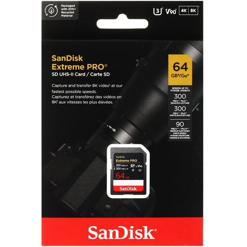 Купить Карта памяти SanDisk Extreme Pro SDXC 64 ГБ [SDSDXDM-064G-GN4IN] в интернет-магазине DNS. Характеристики, цена  | 5635953.