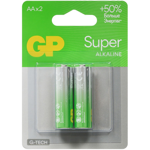 Купить Батарейка GP Super AA (LR6/ER14505/FR6/R6P) в интернет-магазине DNS. Характеристики, цена GP Super | 5626853.