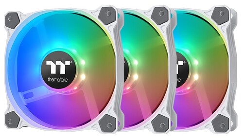 Купить Комплект вентиляторов Thermaltake Pure 12 ARGB Sync Radiator Fan White TT Premium Edition (3-Fan Pack) [CL-F127-PL12SW-A] белый в интернет-магазине DNS. Характеристики, цена Thermaltake Pure 12 ARGB Sync Radiator Fan White TT Premium Edition (3-Fan Pack) | 5006412.