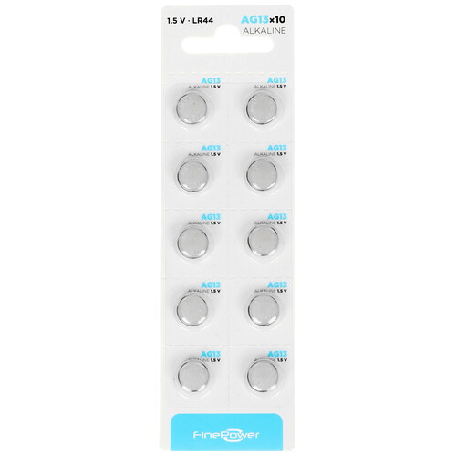 Купить Батарейка FinePower LR44 (AG13/G13/LR1154/357A/A76) в интернет-магазине DNS. Характеристики, цена FinePower | 5410489.