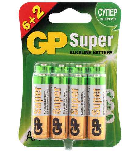 Купить Батарейка GP Super AA (LR6/ER14505/FR6/R6P) в интернет-магазине DNS. Характеристики, цена GP Super | 8129670.