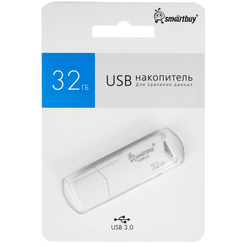 Купить Память USB Flash 32 ГБ Smartbuy Clue [SB32GBCLU-W3] в интернет-магазине DNS. Характеристики, цена Smartbuy Clue | 9055336.