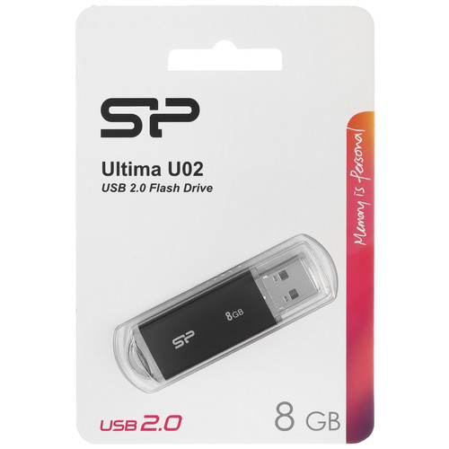 Купить Память USB Flash 8 ГБ Silicon Power U02 [SP008GBUF2U02V1K] в интернет-магазине DNS. Характеристики, цена Silicon Power U02 | 1608841.