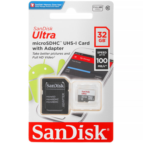 Купить Карта памяти SanDisk Ultra microSDHC 32 ГБ [SDSQUNR-032G-GN3MA] в интернет-магазине DNS. Характеристики, цена  | 4727283.