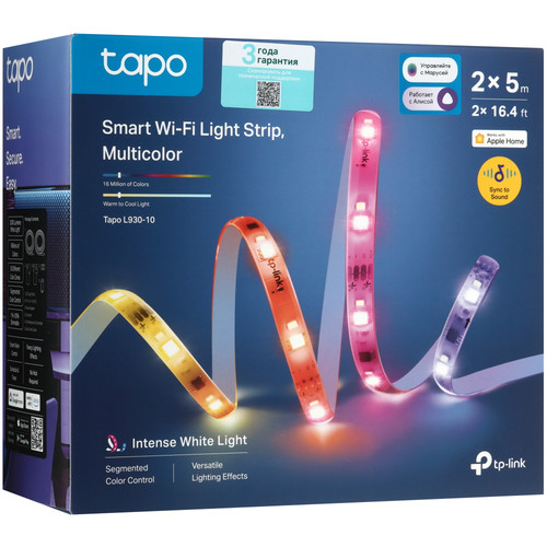 Купить Светодиодная лента TP-LINK Tapo L930-10 в интернет-магазине DNS. Характеристики, цена TP-LINK Tapo L930-10 | 9277037.