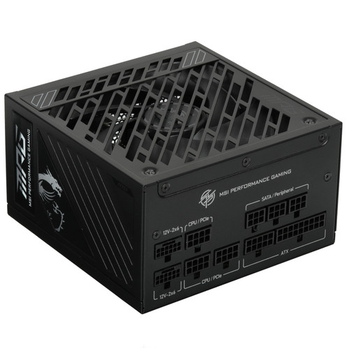 Купить Блок питания MSI MPG A1000GS PCIE5 II [306-7ZPFY51-CE0] черный в интернет-магазине DNS. Характеристики, цена MSI MPG A1000GS PCIE5 II | 5641290.