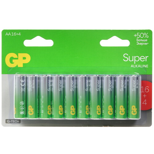 Купить Батарейка GP Super Alkaline AA (LR6/ER14505/FR6/R6P) в интернет-магазине DNS. Характеристики, цена GP Super Alkaline | 5626868.