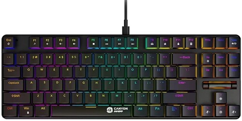 Купить Клавиатура  проводная Canyon Cometstrike GK-50 в интернет-магазине DNS. Характеристики, цена Canyon Cometstrike GK-50 | 9198734.