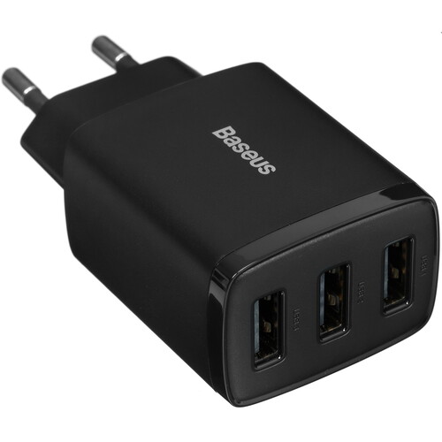 Купить Сетевое зарядное устройство Baseus Compact 3U черный в интернет-магазине DNS. Характеристики, цена Baseus Compact 3U | 5495773.