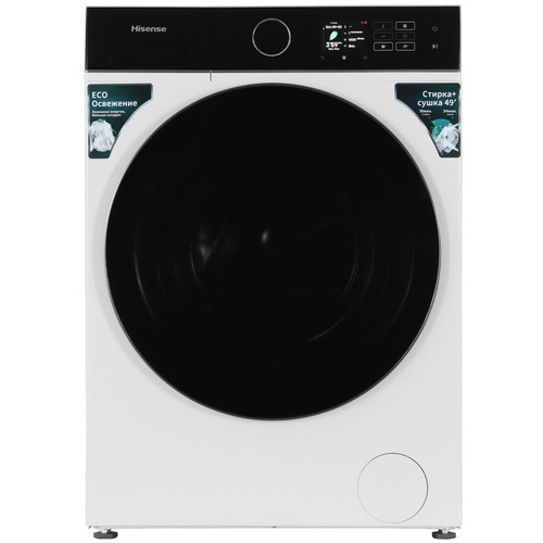 Купить Стирально-сушильная машина Hisense WD5I1045BWQ белый в интернет-магазине DNS. Характеристики, цена Hisense WD5I1045BWQ | 9272744.