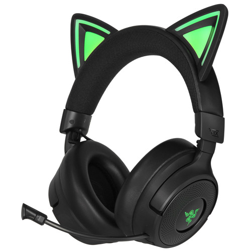 Купить Беспроводные/проводные наушники Razer Kraken Kitty V3 Pro  черный 2025 в интернет-магазине DNS. Характеристики, цена Razer Kraken Kitty V3 Pro | 5636717.