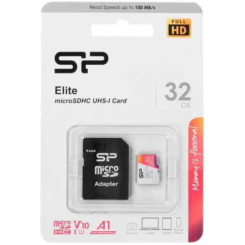 Купить Карта памяти Silicon Power Elite Colorful microSDHC 32 ГБ [SP032GBSTHBV1V20SP] в интернет-магазине DNS. Характеристики, цена  | 9310459.