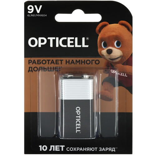 Купить Батарейка Opticell крона крона (6LR61/6F22/CR-9V) в интернет-магазине DNS. Характеристики, цена Opticell крона | 5648047.