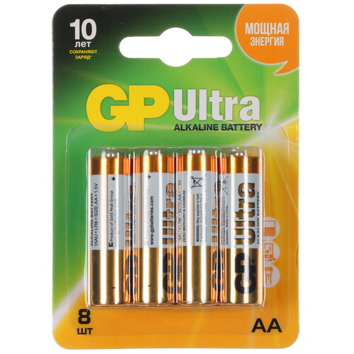 Купить Батарейка GP Ultra AA (LR6/ER14505/FR6/R6P) в интернет-магазине DNS. Характеристики, цена GP Ultra | 5416666.