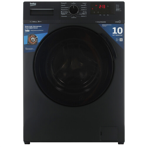 Купить Стиральная машина Beko WSPE7612A черный в интернет-магазине DNS. Характеристики, цена Beko WSPE7612A | 5335321.